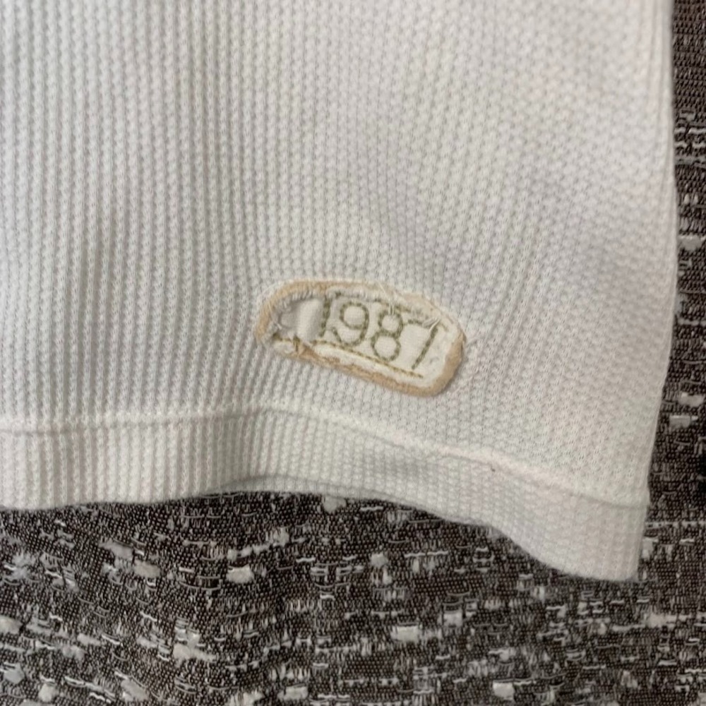 Aeropostale Y2K Waffle Knit White Long Sleeve Shirt Logo Preppy Women's Small - Picture 3 of 8